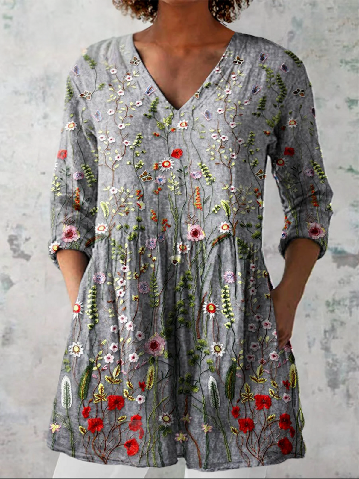 Amelia | Blusa Túnica con Escote en V