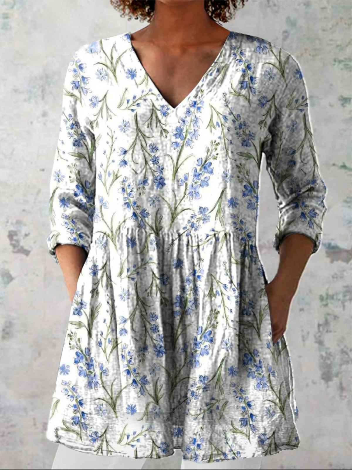 Juana | Blusa Túnica con Escote en V
