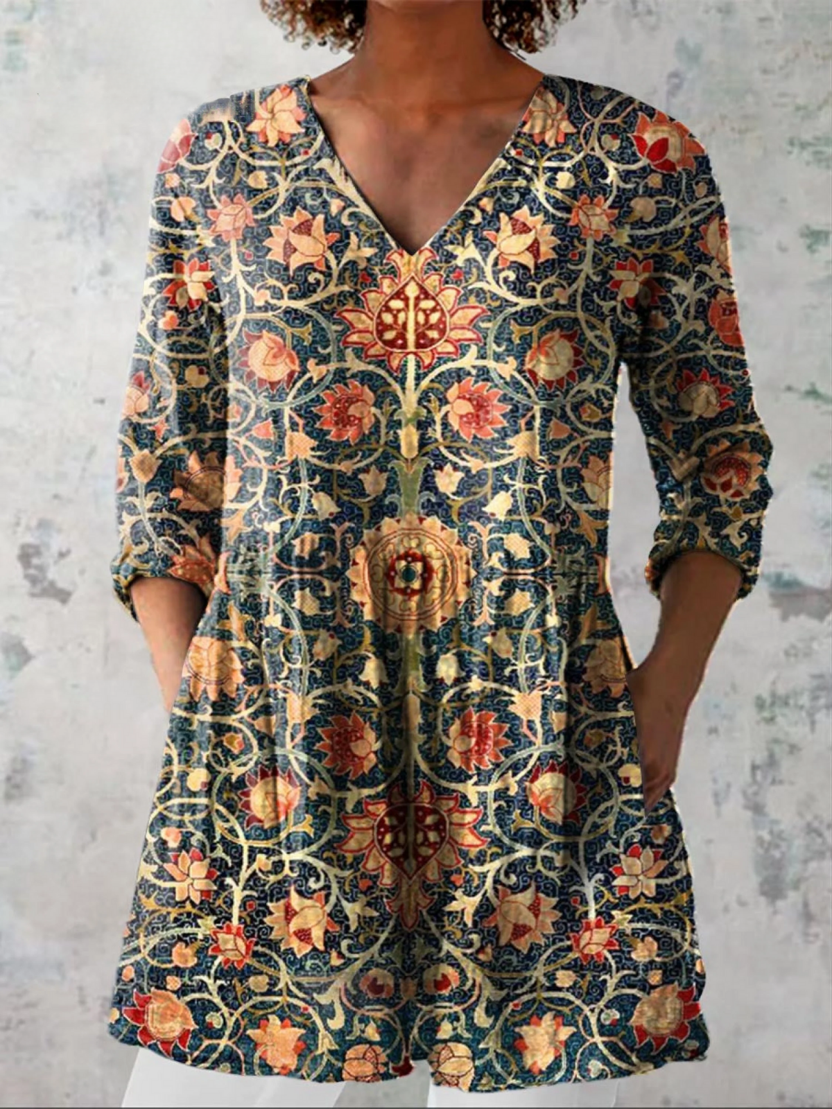 Celia | Blusa Túnica con Escote en V