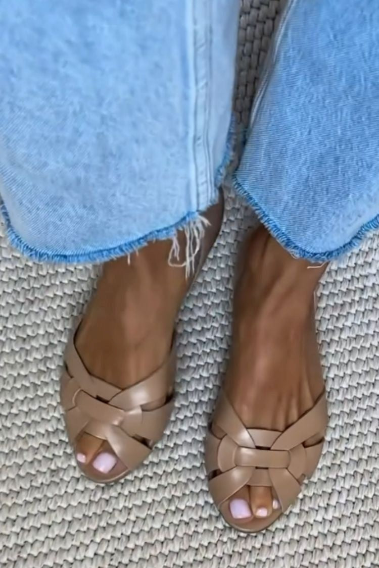Leire | Sandalias Planas Trenzadas