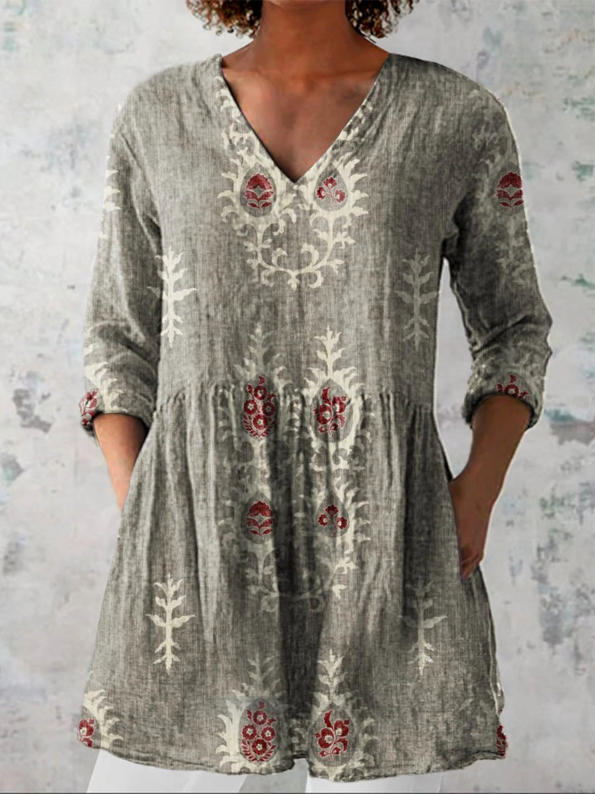 Elisa | Blusa Túnica con Escote en V
