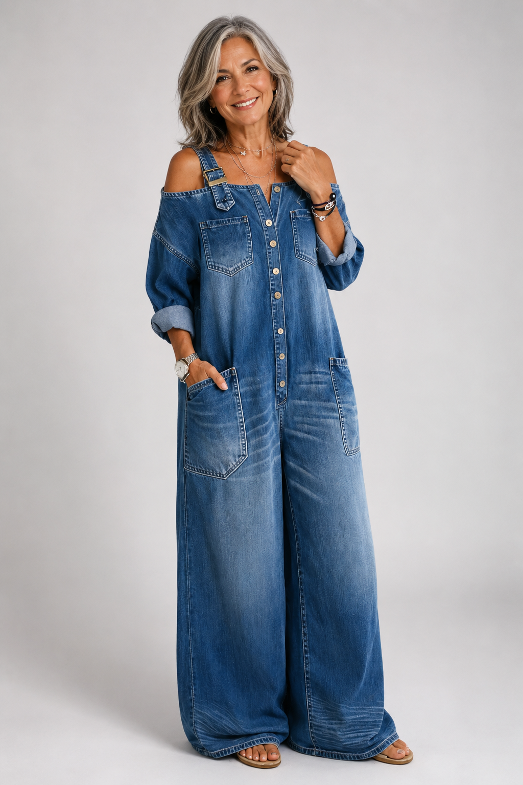 Ludovina | Camisa vaquera oversize de manga larga