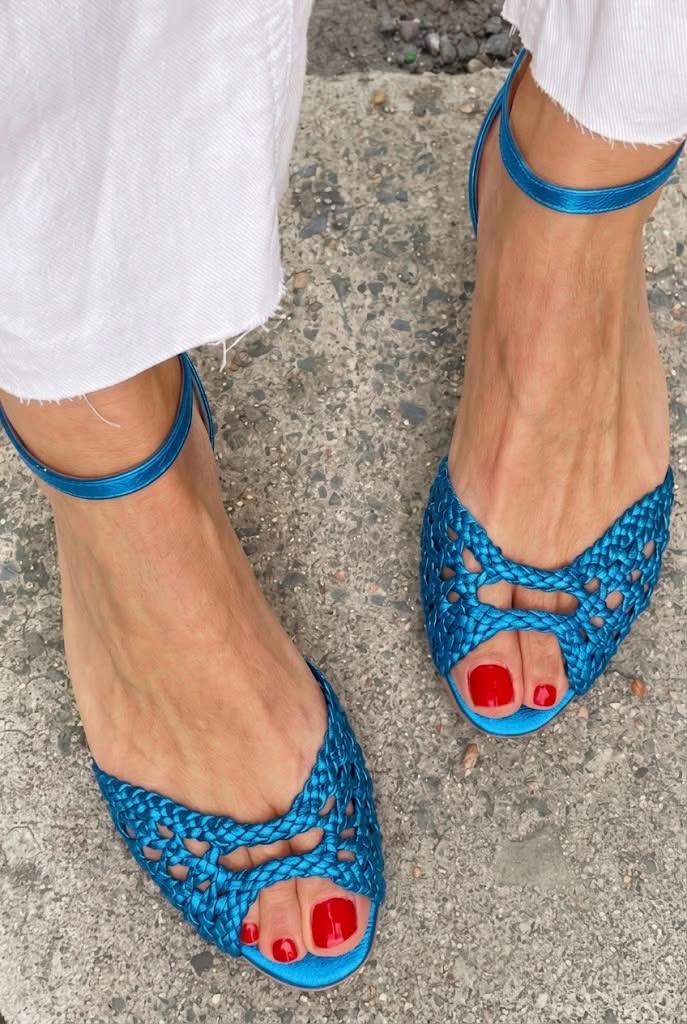 Soledad | Sandalias Doradas Trenzadas
