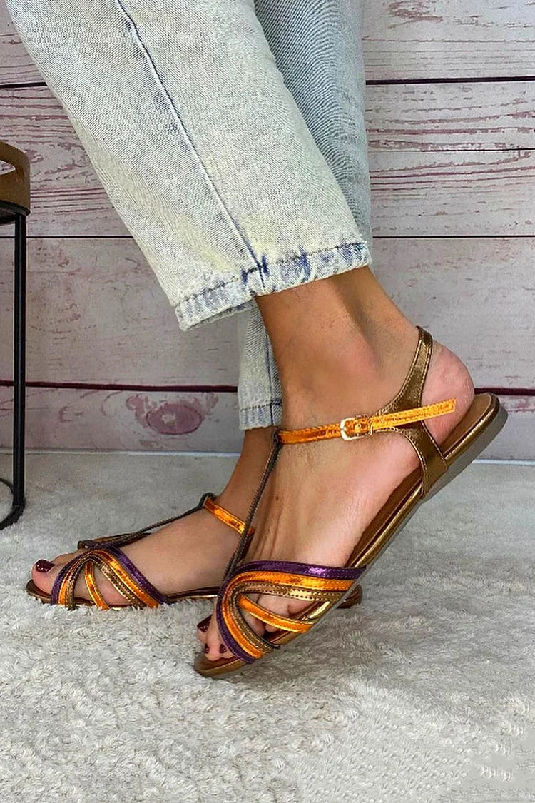 Joana | Sandalias Planas Multicolor
