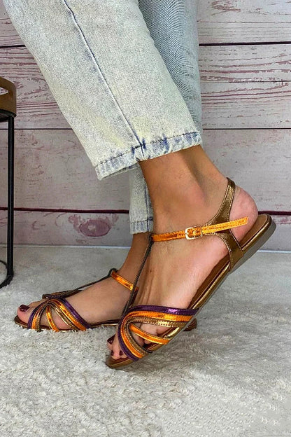 Joana | Sandalias Planas Multicolor