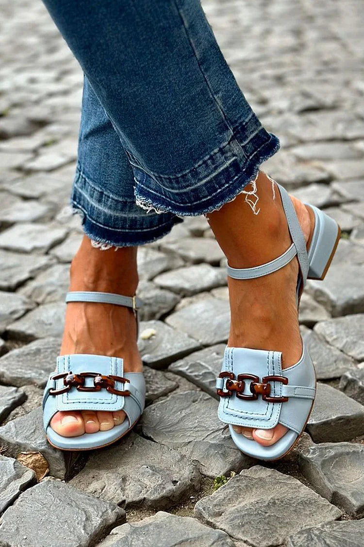 Marita | Sandalias de Tacón con Detalle Frontal