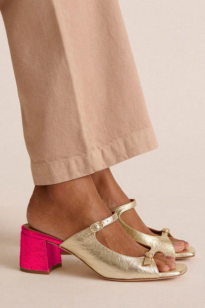 Samanta | Sandalias de Tacón con Lazo