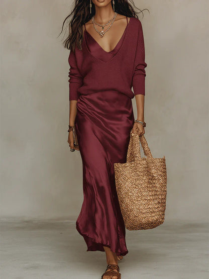 Alma | VESTIDO MIDI DE PUNTO CON ESTAMPADO FLORAL