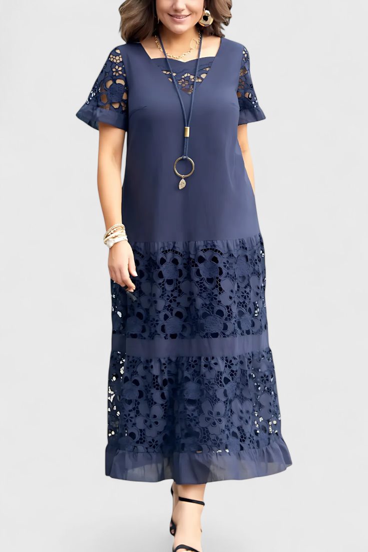 Nidia | Vestido Midi Cubridor con Drapeado Favorecedor