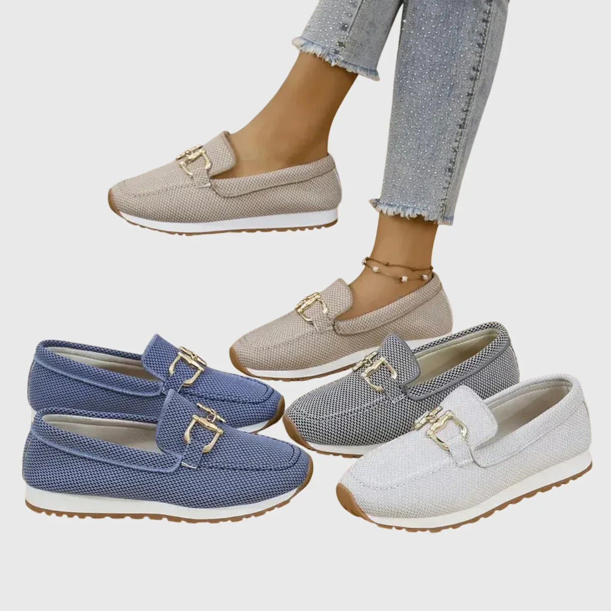 Letícia-Carlota | Mocasín Deportivo con Hebilla Dorada