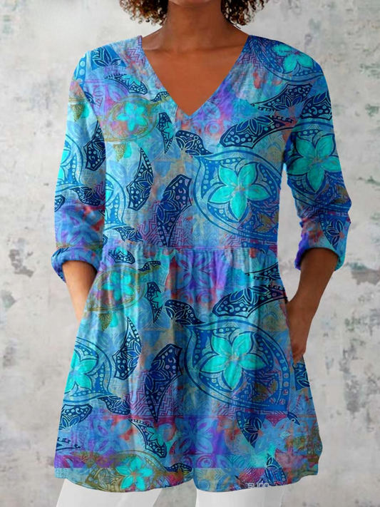 Julieta | Blusa Túnica con Escote en V