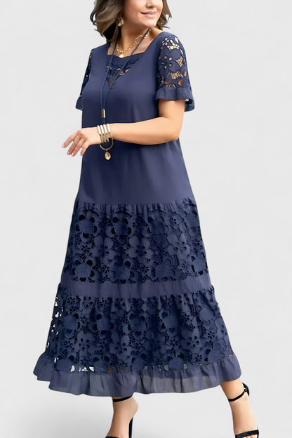 Nidia | Vestido Midi Cubridor con Drapeado Favorecedor