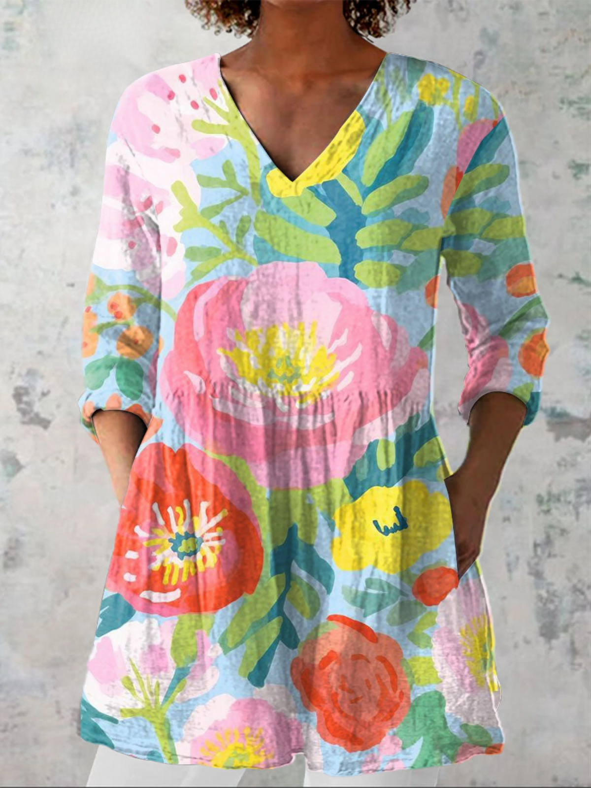 Lina | Blusa Túnica con Escote en V
