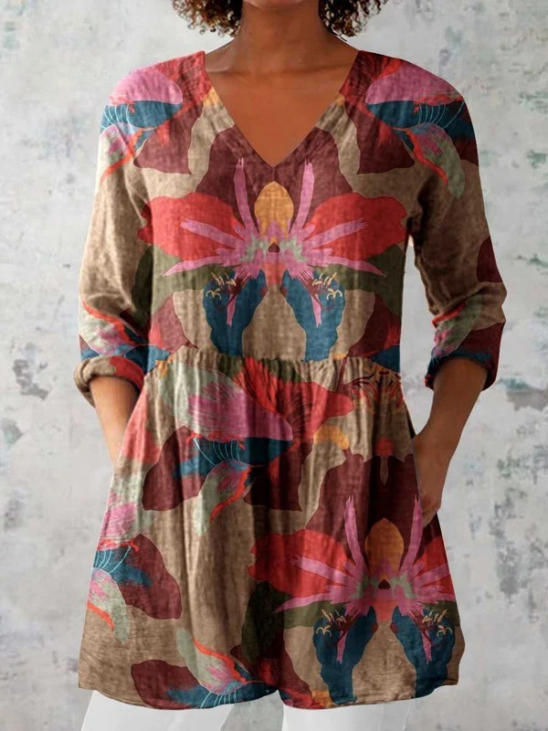 Sara | Blusa Túnica con Escote en V