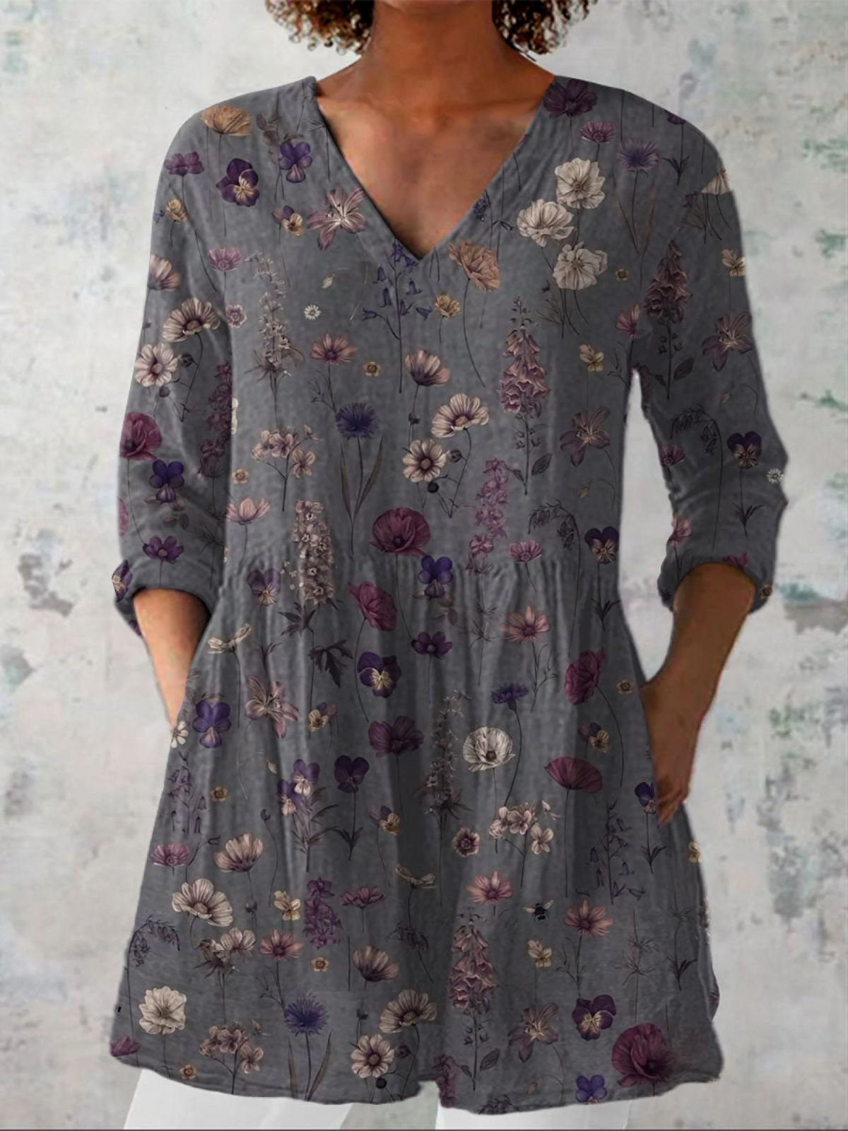 Adela | Blusa Túnica con Escote en V