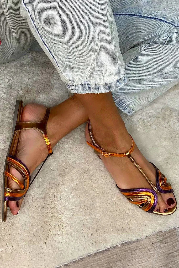 Joana | Sandalias Planas Multicolor