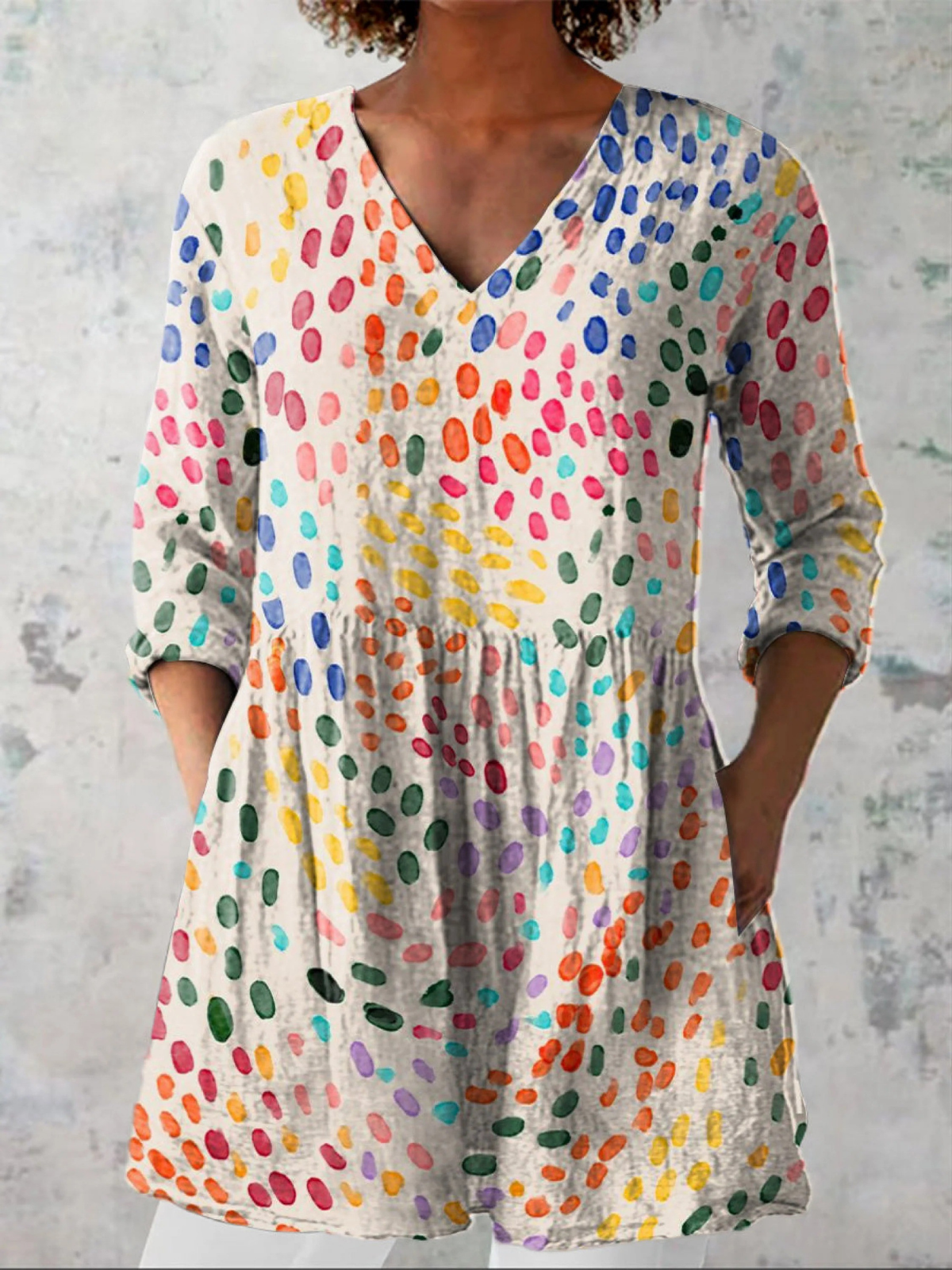 Luana | Blusa Túnica con Escote en V