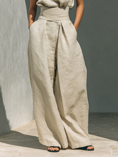 Venancia | Conjunto Minimalista Top y Pantalón Ancho