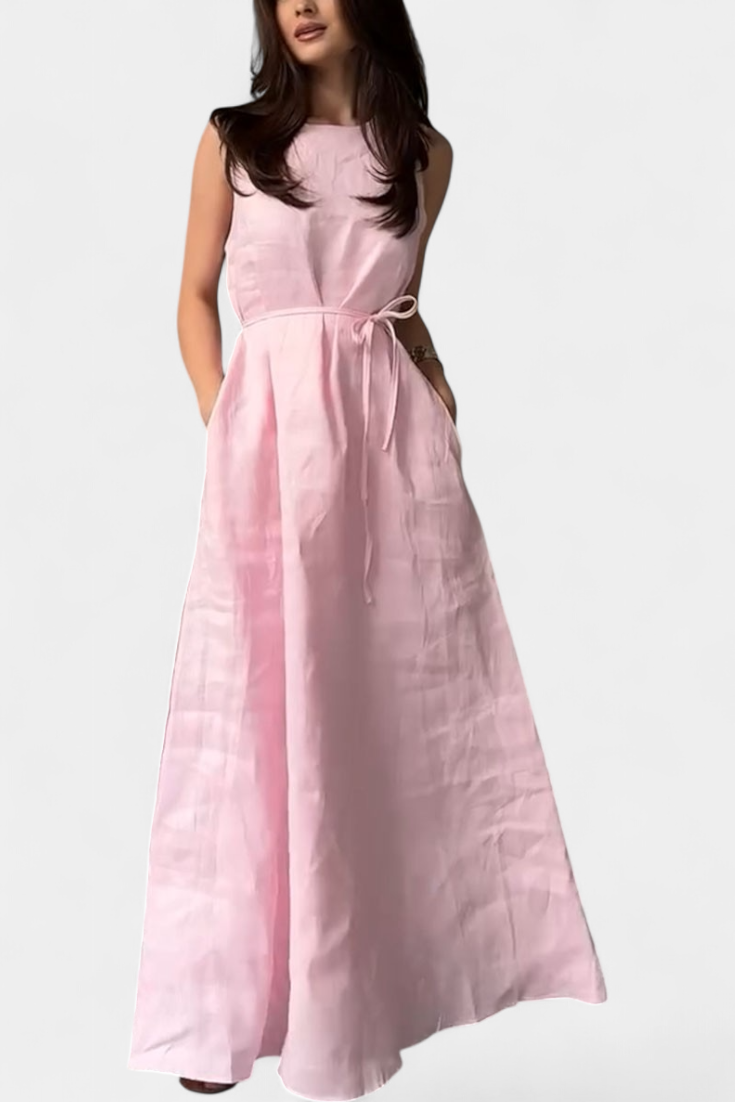 Rosetta | Vestido Suave sin Mangas con Lazo Ajustable
