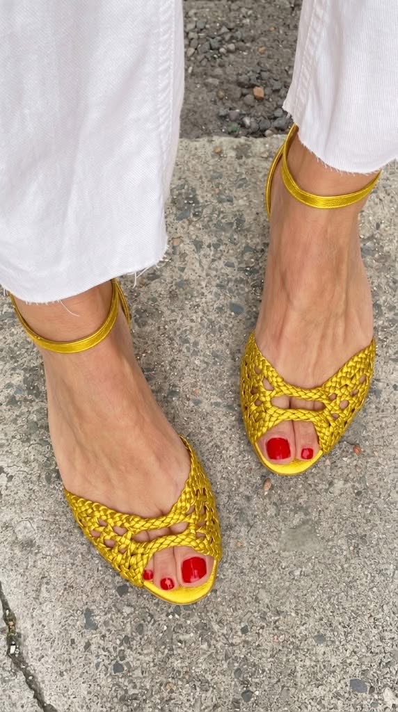 Soledad | Sandalias Doradas Trenzadas