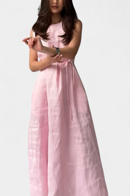 Rosetta | Vestido Suave sin Mangas con Lazo Ajustable