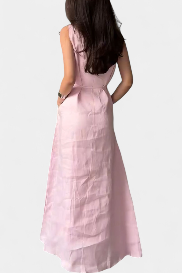 Rosetta | Vestido Suave sin Mangas con Lazo Ajustable