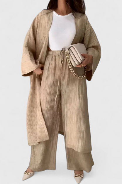 Alexandra | Conjunto Relajado de Dos Piezas con Kimono Largo