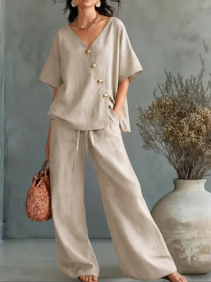 Nicole | Conjunto Palazzo con Escote en V
