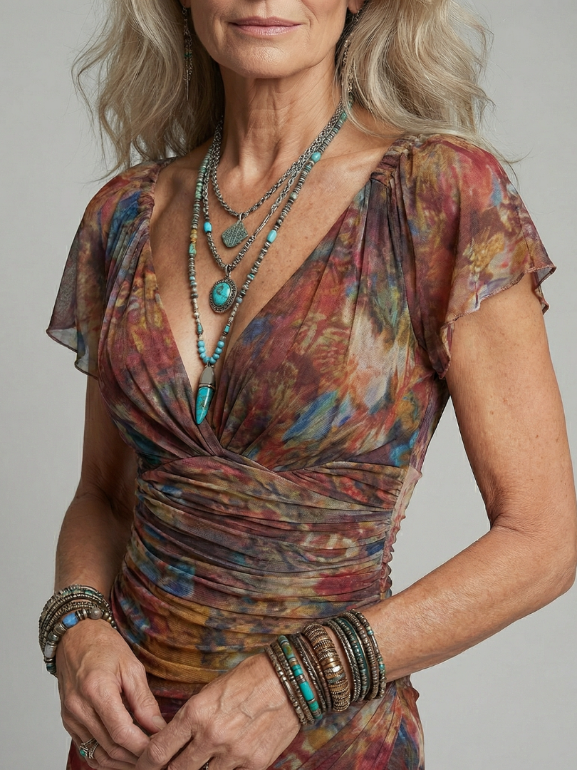 Perlita | Vestido Midi Halter con Bainha Asimétrica y Abertura Lateral