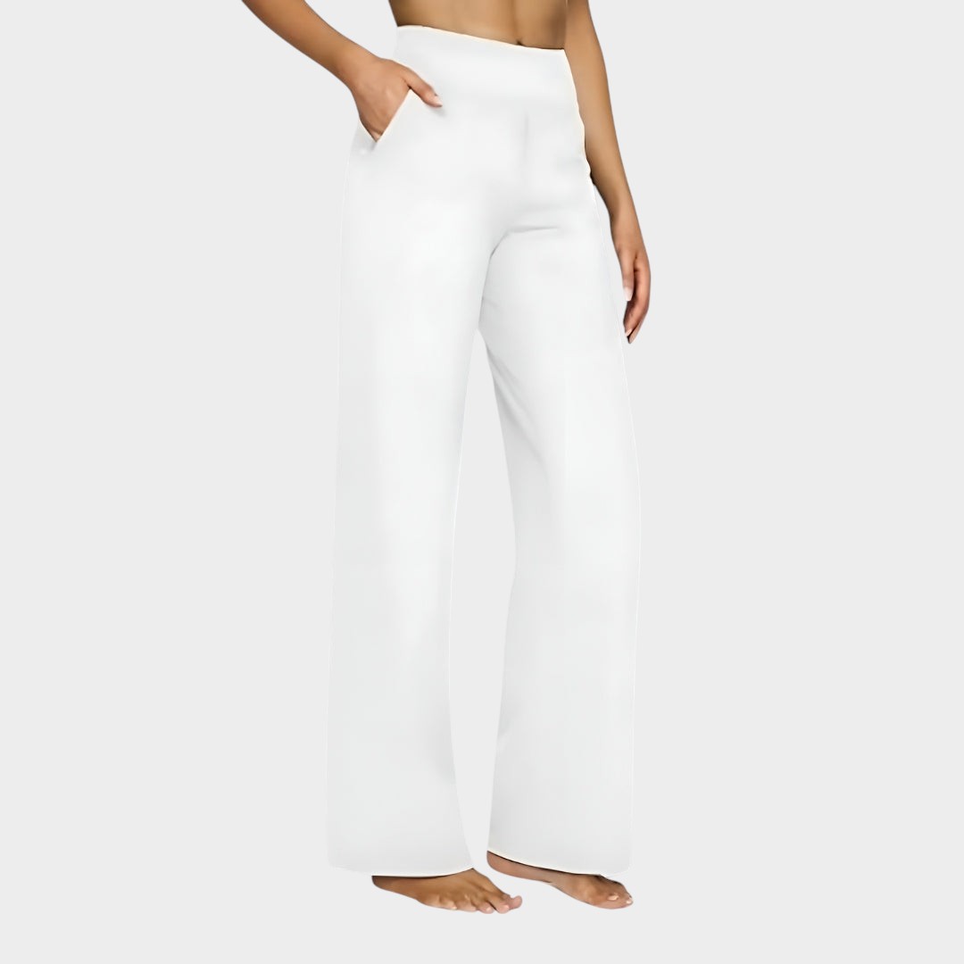 Calista | Pantalones de mujer de pierna ancha color marrón
