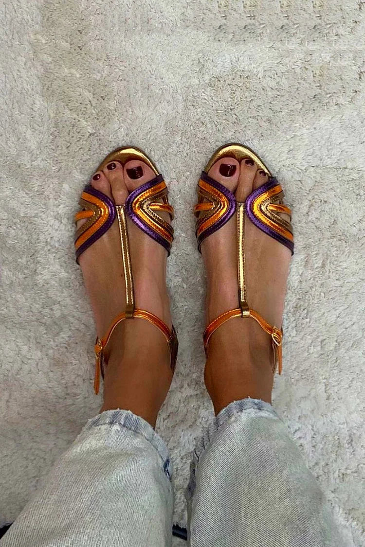 Joana | Sandalias Planas Multicolor