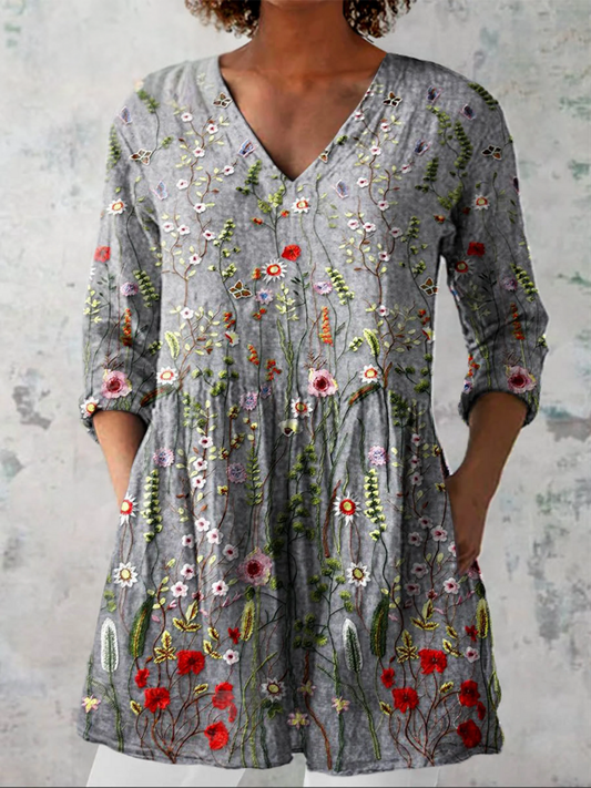 Amelia | Blusa Túnica con Escote en V