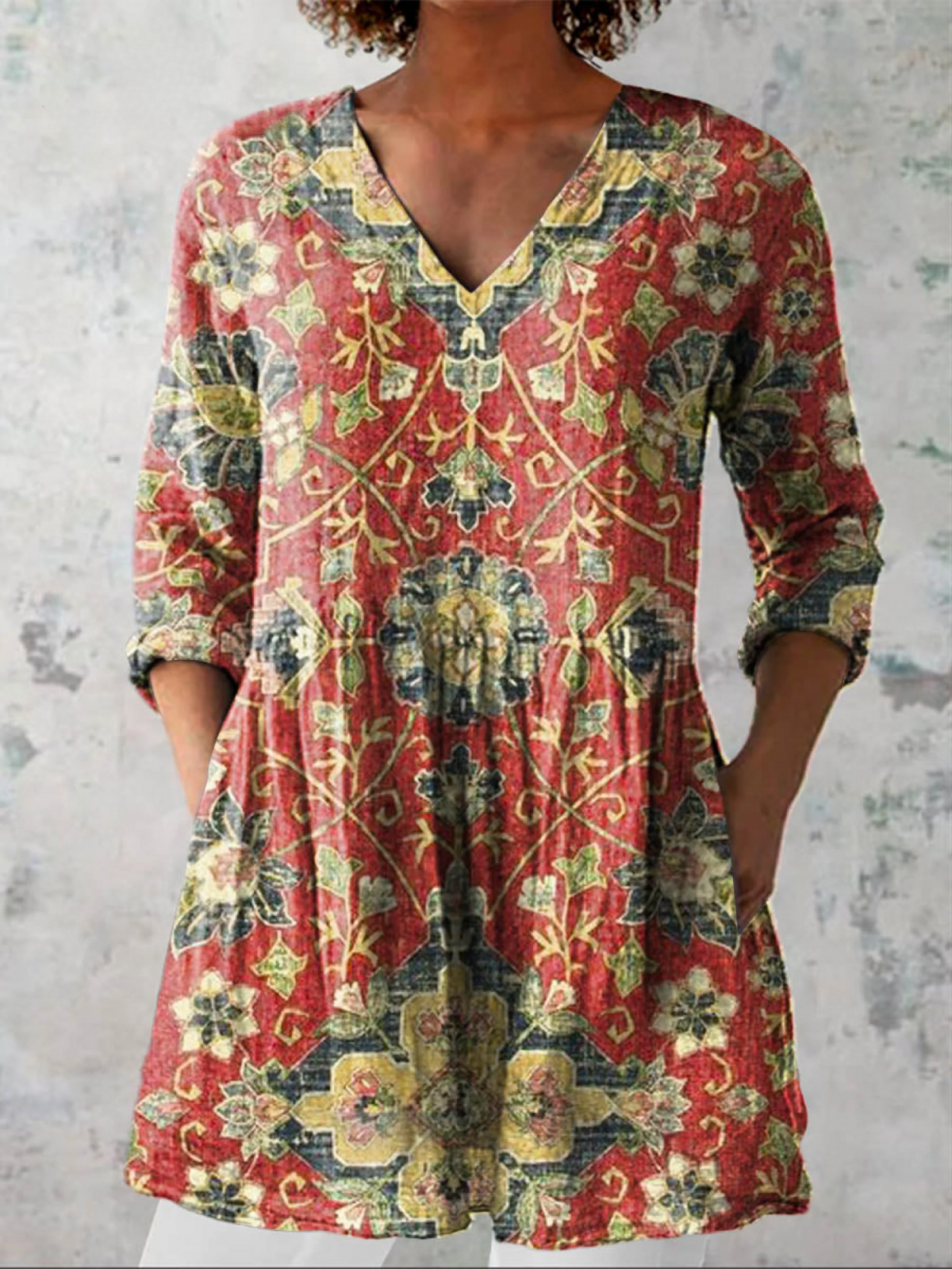 Lía | Blusa Túnica con Escote en V