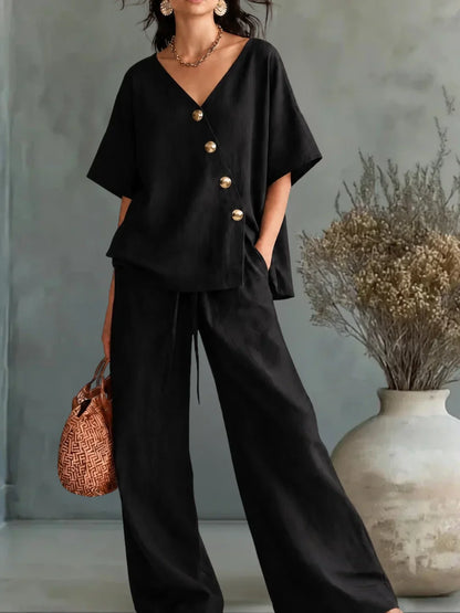 Nicole | Conjunto Palazzo con Escote en V