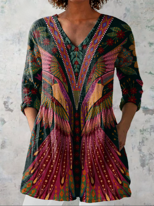 Encarnita | Blusa Túnica con Escote en V