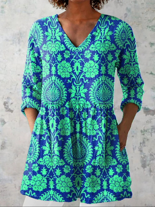 Abril | Blusa Túnica con Escote en V