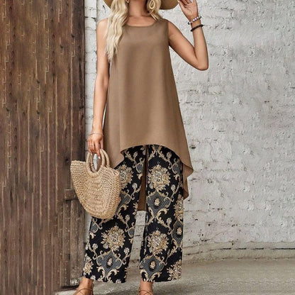 Emma-Valentina | Conjunto Boho Túnica y Pantalón Ancho