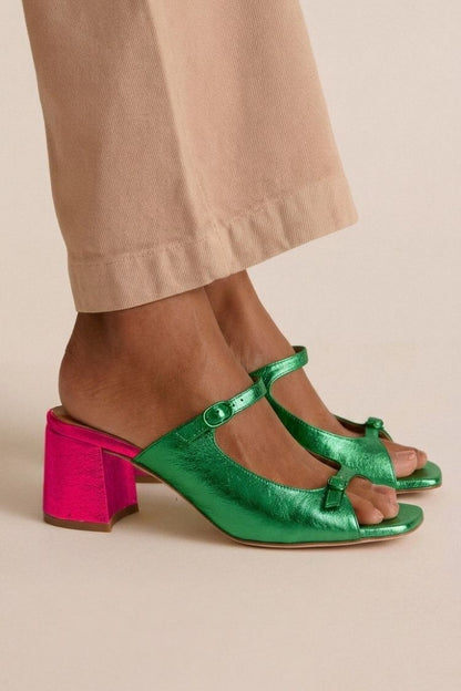 Samanta | Sandalias de Tacón con Lazo