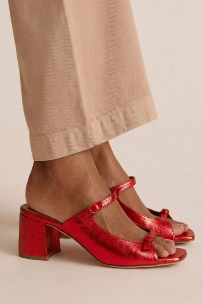 Samanta | Sandalias de Tacón con Lazo