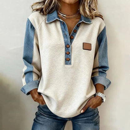 Carlota | Sudadera Vintage Casual de Manga Larga