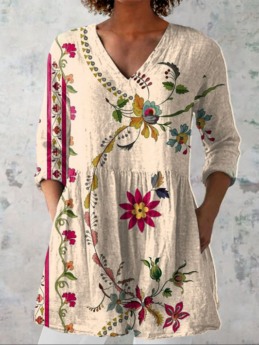 Morena | Blusa Túnica con Escote en V