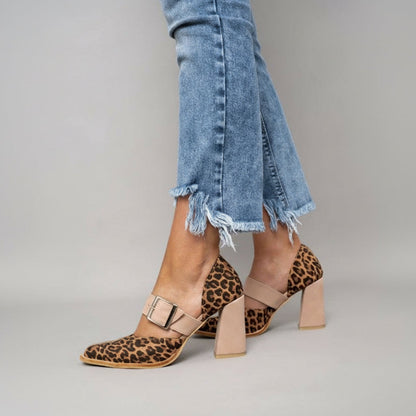 Rosenda | Escarpín de Tacón Alto con Estampado Leopardo