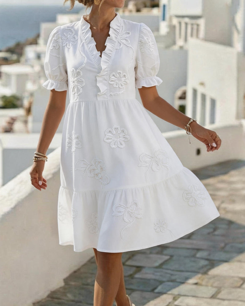 Delia | Vestido de Volantes con Escote en V