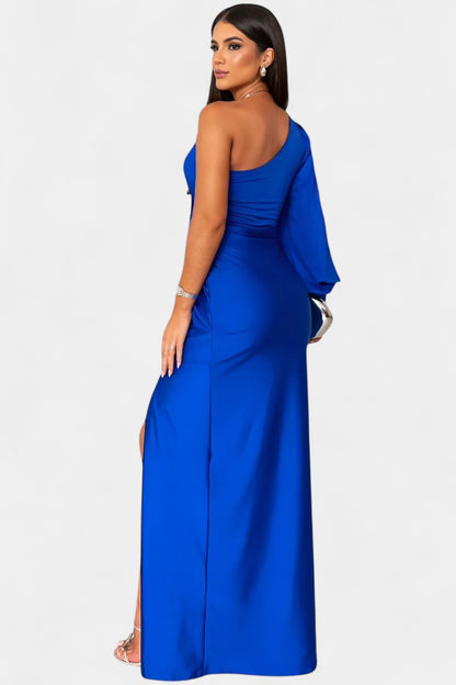 Charlotte | Vestido Asimétrico Drapado de Un Hombro
