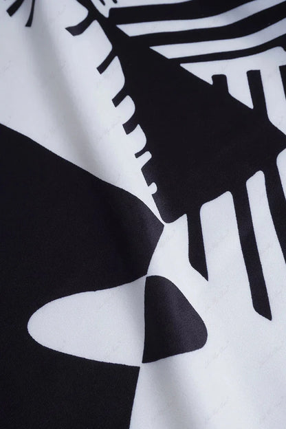 Basilisa | Conjunto de Pierna Ancha con Estampado de Grafiti