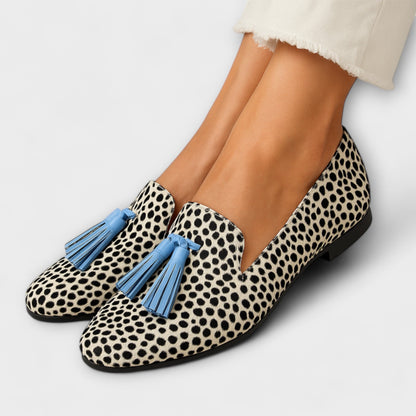 Mira | Zapatillas con Borlas y Estampado de Lunares
