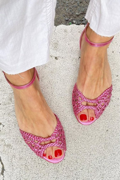 Soledad | Sandalias Doradas Trenzadas