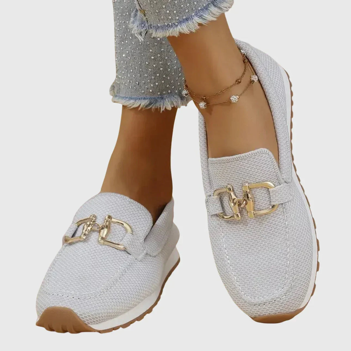 Letícia-Carlota | Mocasín Deportivo con Hebilla Dorada
