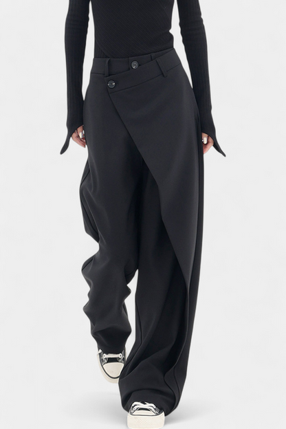 Oaklyn | Pantalones Rectos con Drapado Moderno