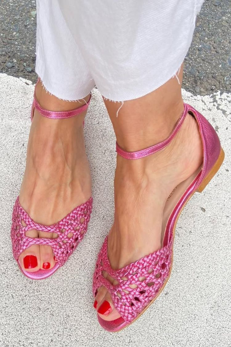 Soledad | Sandalias Doradas Trenzadas